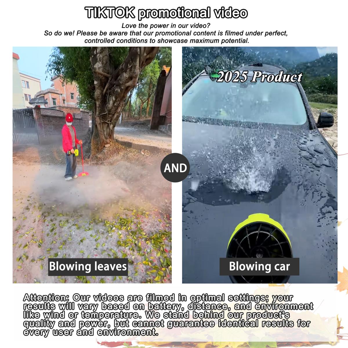 High Power Cordless Turbo Blower – Handheld Air Duster for Car, Leaves & Snow