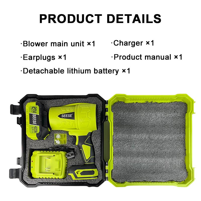 High Power Cordless Turbo Blower – Handheld Air Duster for Car, Leaves & Snow