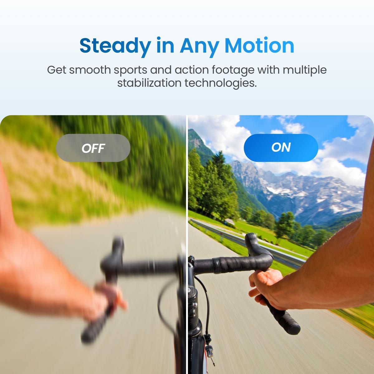 4K Action Camera with 1/1.3″ Sensor, Waterproof & Hyper Stabilization