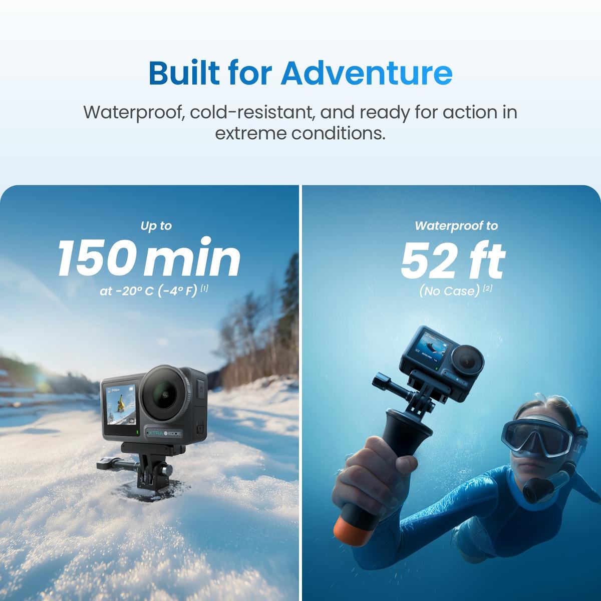 4K Action Camera with 1/1.3″ Sensor, Waterproof & Hyper Stabilization