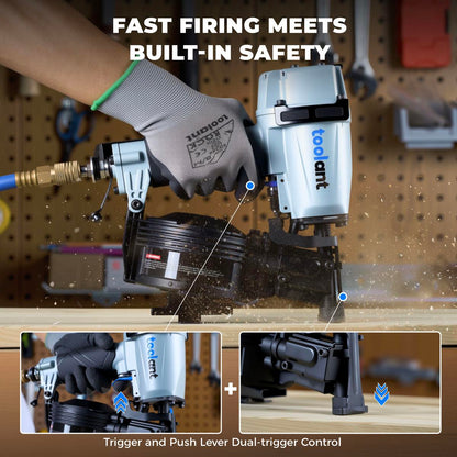 Pneumatic Roofing Nail Gun 15° 120-Coil, 70–120 PSI