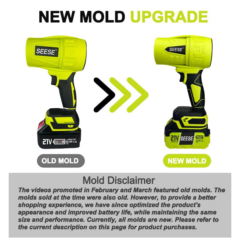 High Power Cordless Turbo Blower – Handheld Air Duster for Car, Leaves & Snow