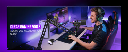 XLR/USB Dynamic Gaming Microphone with RGB