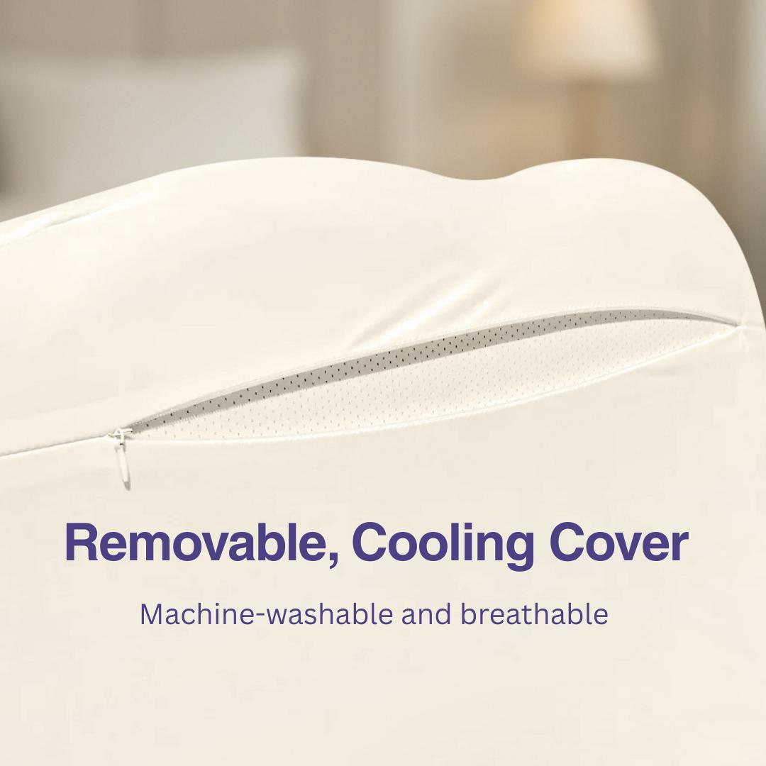 Ergonomic Cervical Memory Foam Pillow with Cooling Case