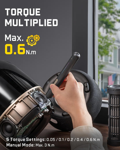 Ultra Mini Electric Screwdriver Set, Cordless Precision Screwdriver 0.6Nm, 50 Magnetic Bits, 5/32'' Hex for Electronics Repair