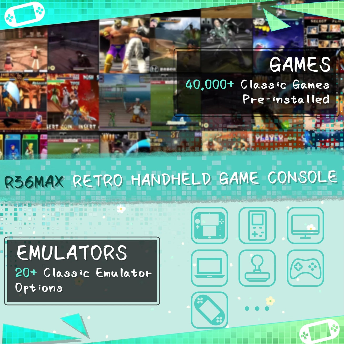 Retro Handheld Game Console with 40,000+ Games