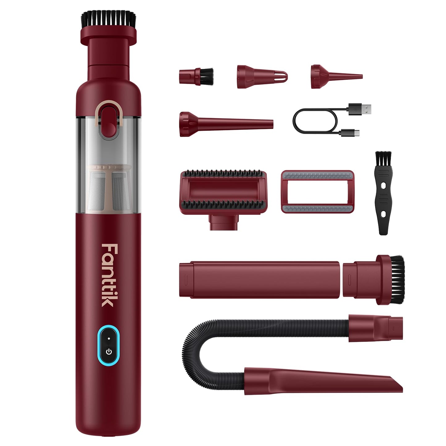 19000Pa Mini Cordless Car Vacuum 4-in-1