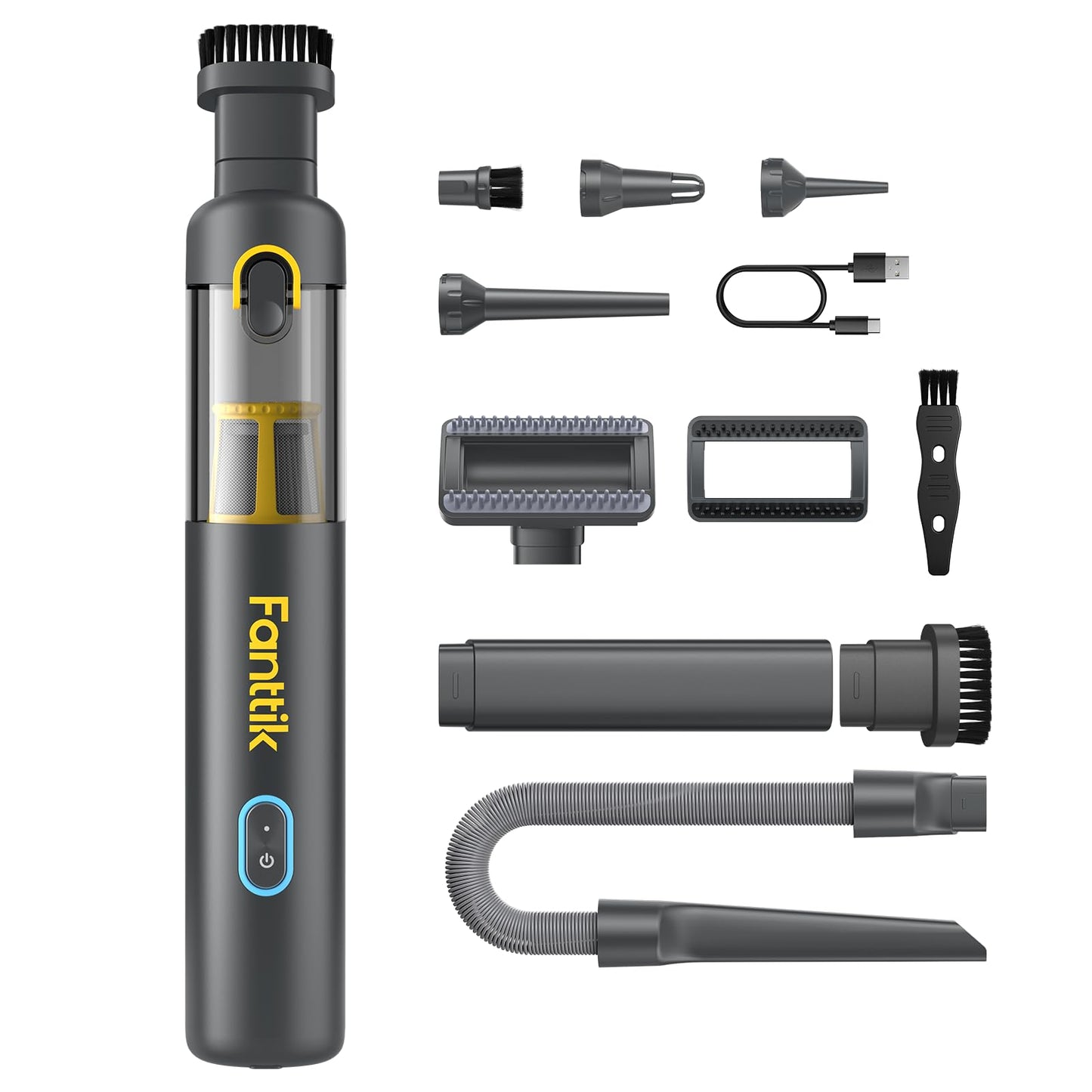 19000Pa Mini Cordless Car Vacuum 4-in-1